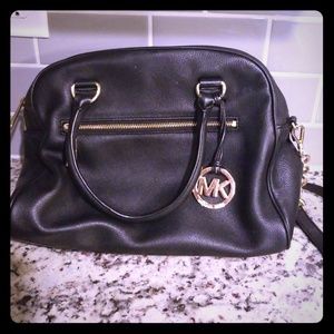 Black leather Michael Kors purse